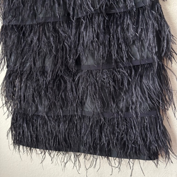 Carolina Herrera Ostrich Feather Elegant LBD Cocktail Party Dress - Picture 9 of 13